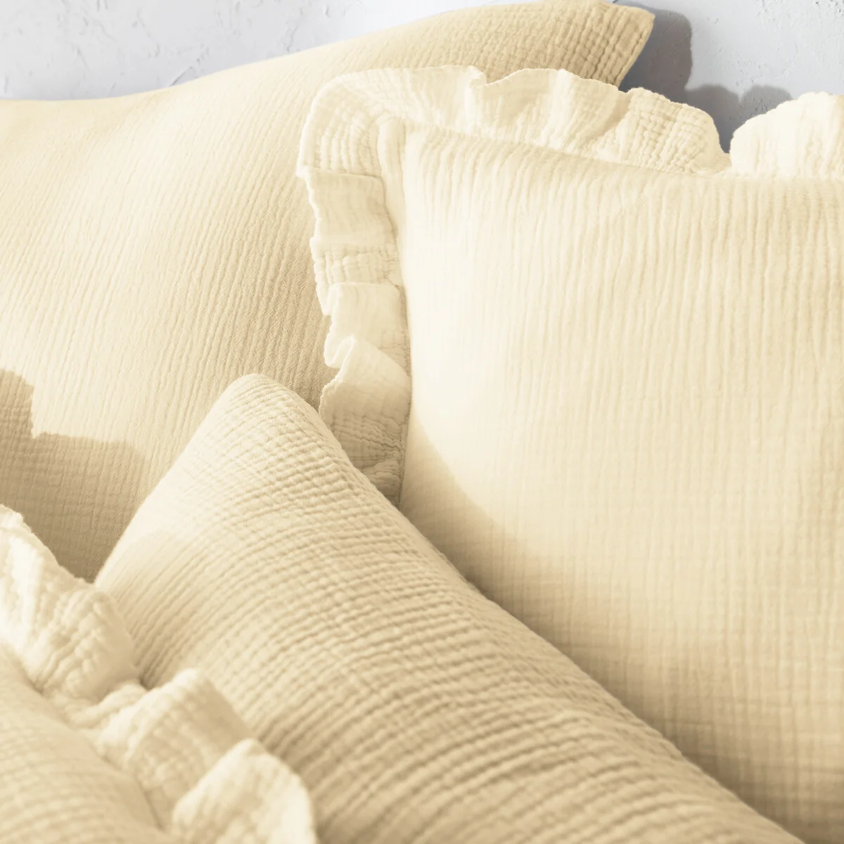Kumla Plain 100% Cotton Muslin Duvet Cover – image 3