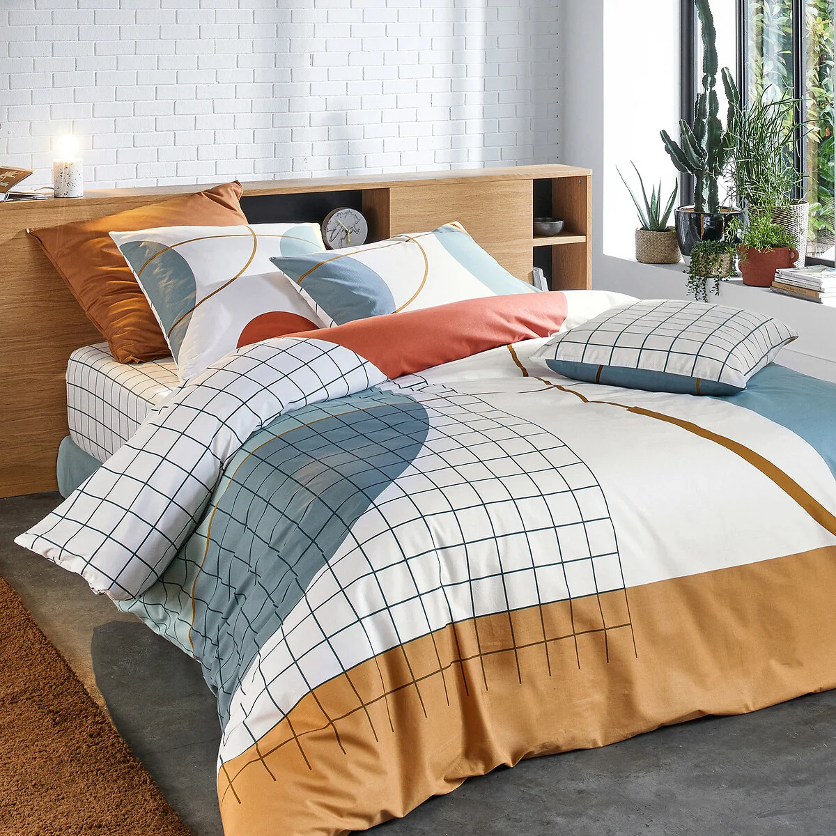 Melbourne Abstract 100% Cotton Duvet Cover – image 1