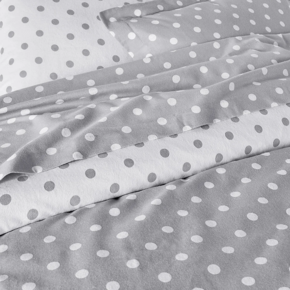 Clarisse Polka Dot 100% Cotton Flannel Duvet Cover – image 2