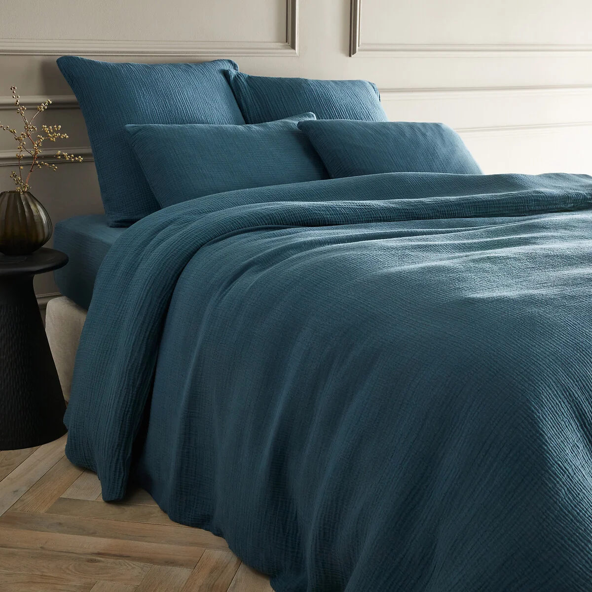 Yafa 100% Organic Cotton Muslin 200 Thread Count Duvet Cover – image 2