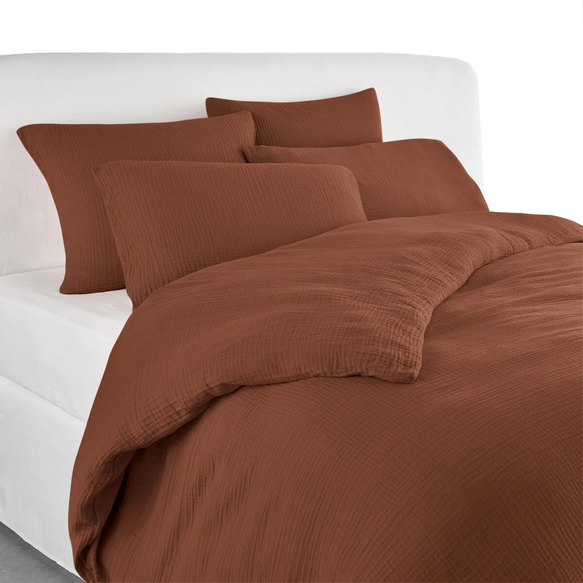 Yafa 100% Organic Cotton Muslin 200 Thread Count Duvet Cover – image 1
