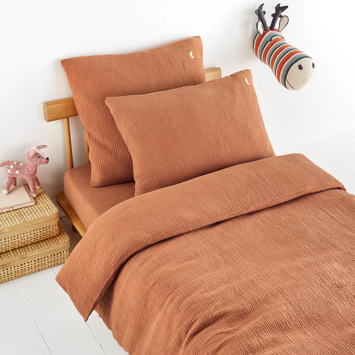 Cuddly Organic Cotton Muslin 250 Thread Count Duvet Cover – image 1