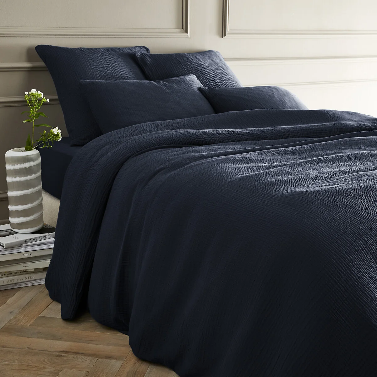Yafa 100% Organic Cotton Muslin 200 Thread Count Duvet Cover – image 2