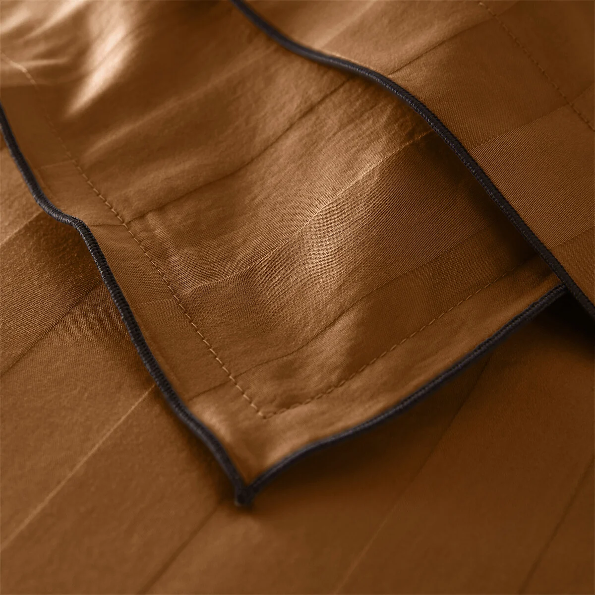 Victor Striped Washed Cotton Satin 300 Thread Count Duvet Cover – image 4