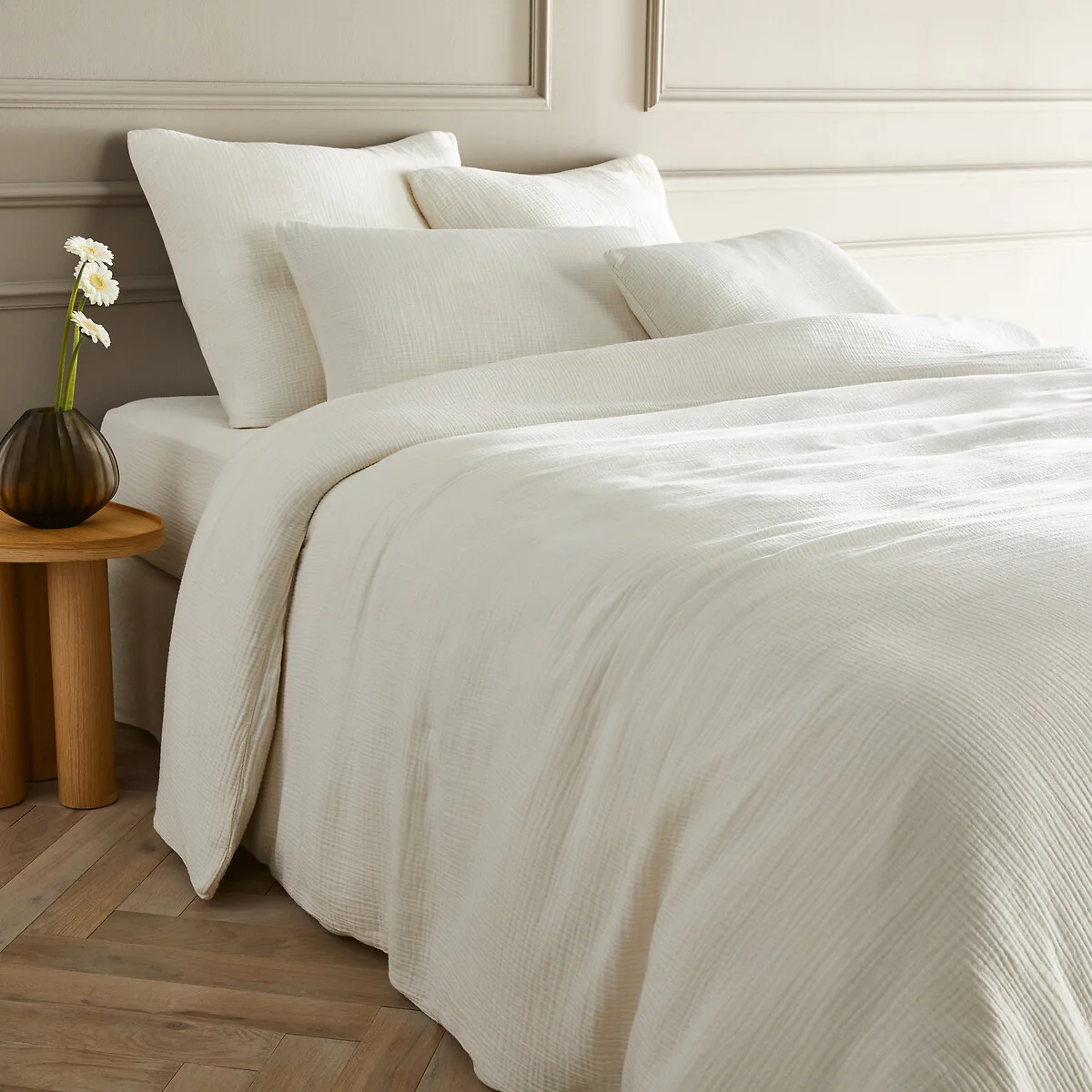 Yafa 100% Organic Cotton Muslin 200 Thread Count Duvet Cover – image 2