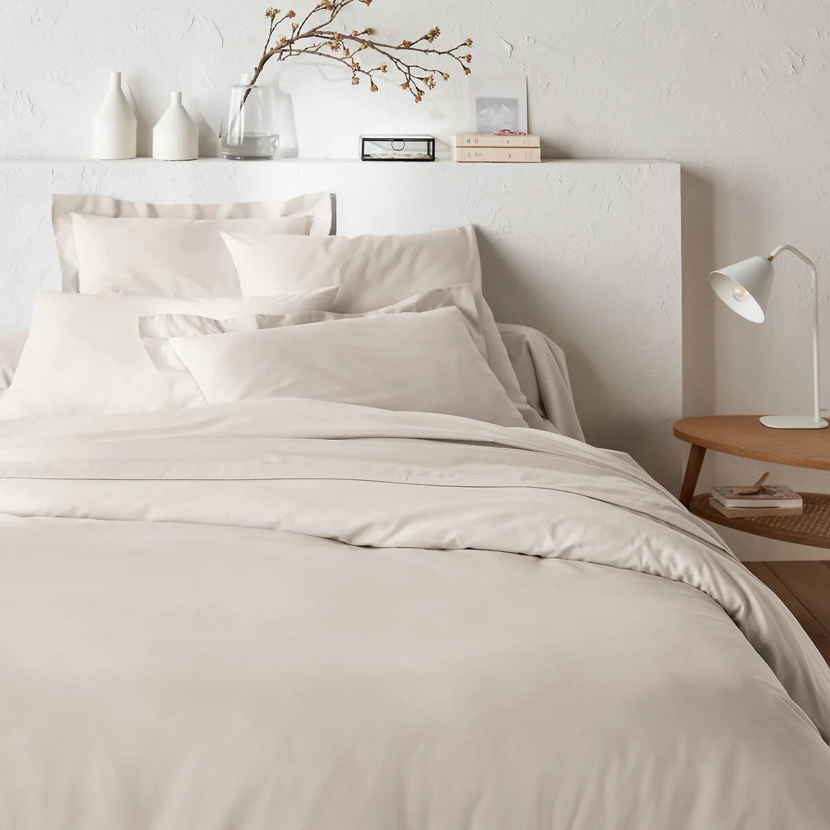 Scénario Plain 100% Cotton Zipped Duvet Cover – image 2