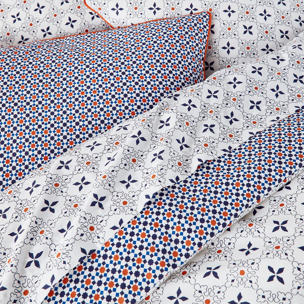 Zehia Tiled 100% Cotton Duvet Cover – image 2