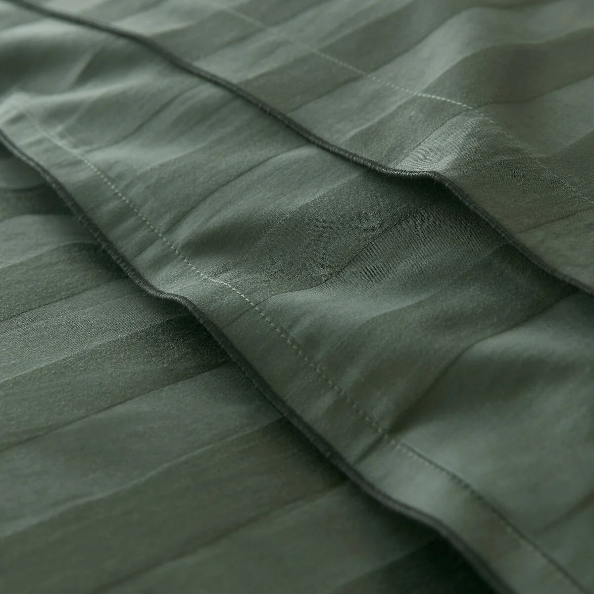 Victor Striped 100% Washed Cotton Satin 300 Thread Count Duvet Cover – image 2