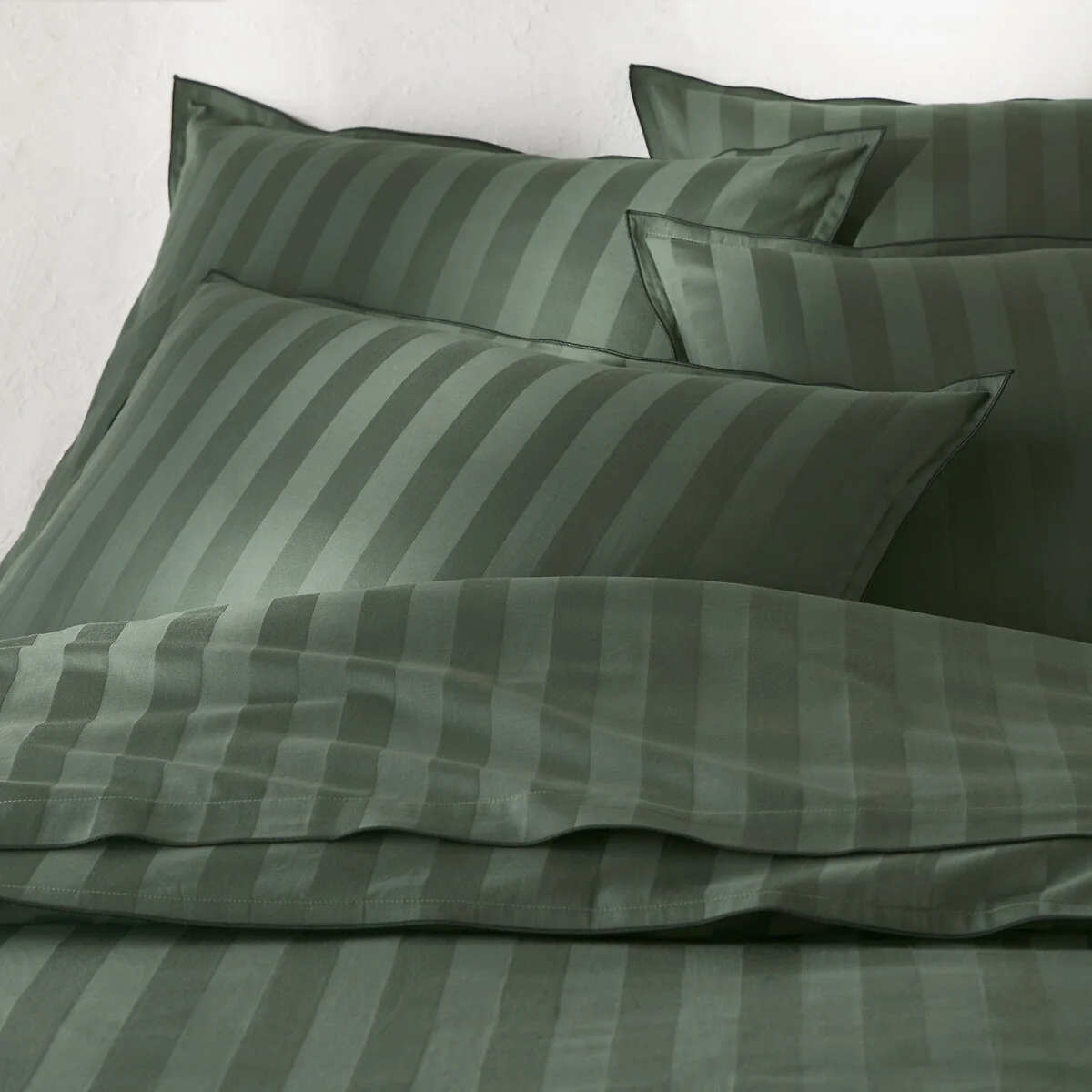Victor Striped 100% Washed Cotton Satin 300 Thread Count Duvet Cover – image 3