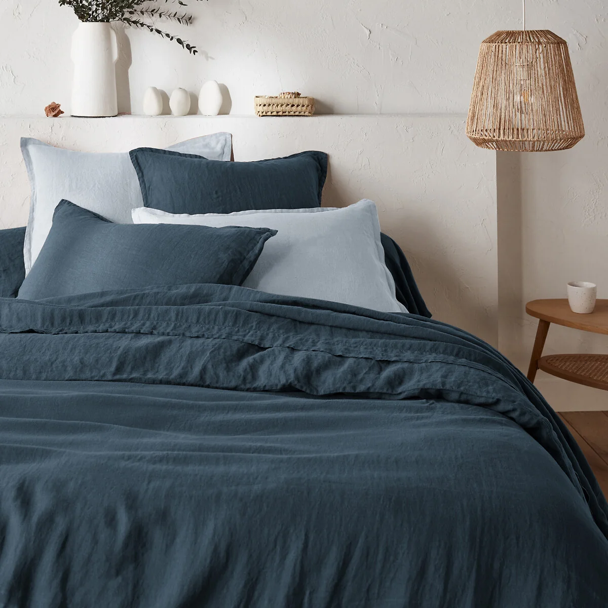 Linot Plain 100% Washed Linen Duvet Cover – image 1