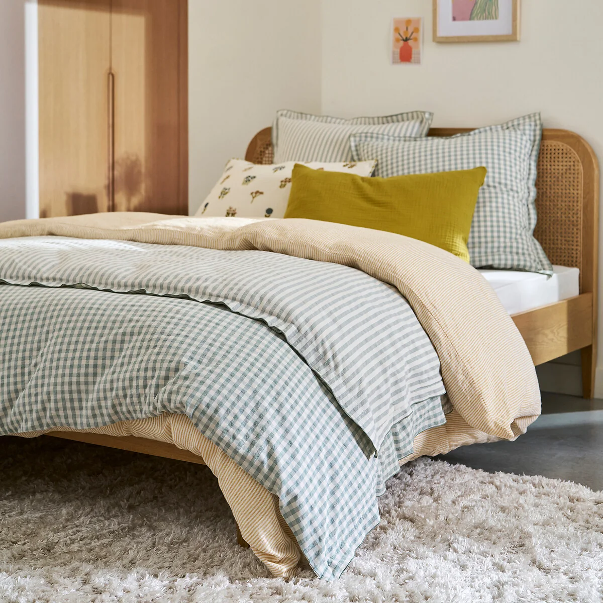 Maddy 100% Cotton Seersucker Duvet Cover – image 3