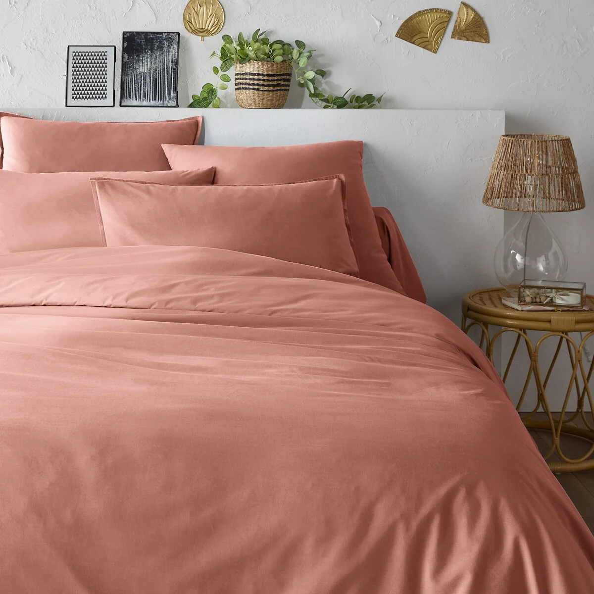 Plain 100% Organic Cotton Percale 200 Thread Count Duvet Cover – image 2