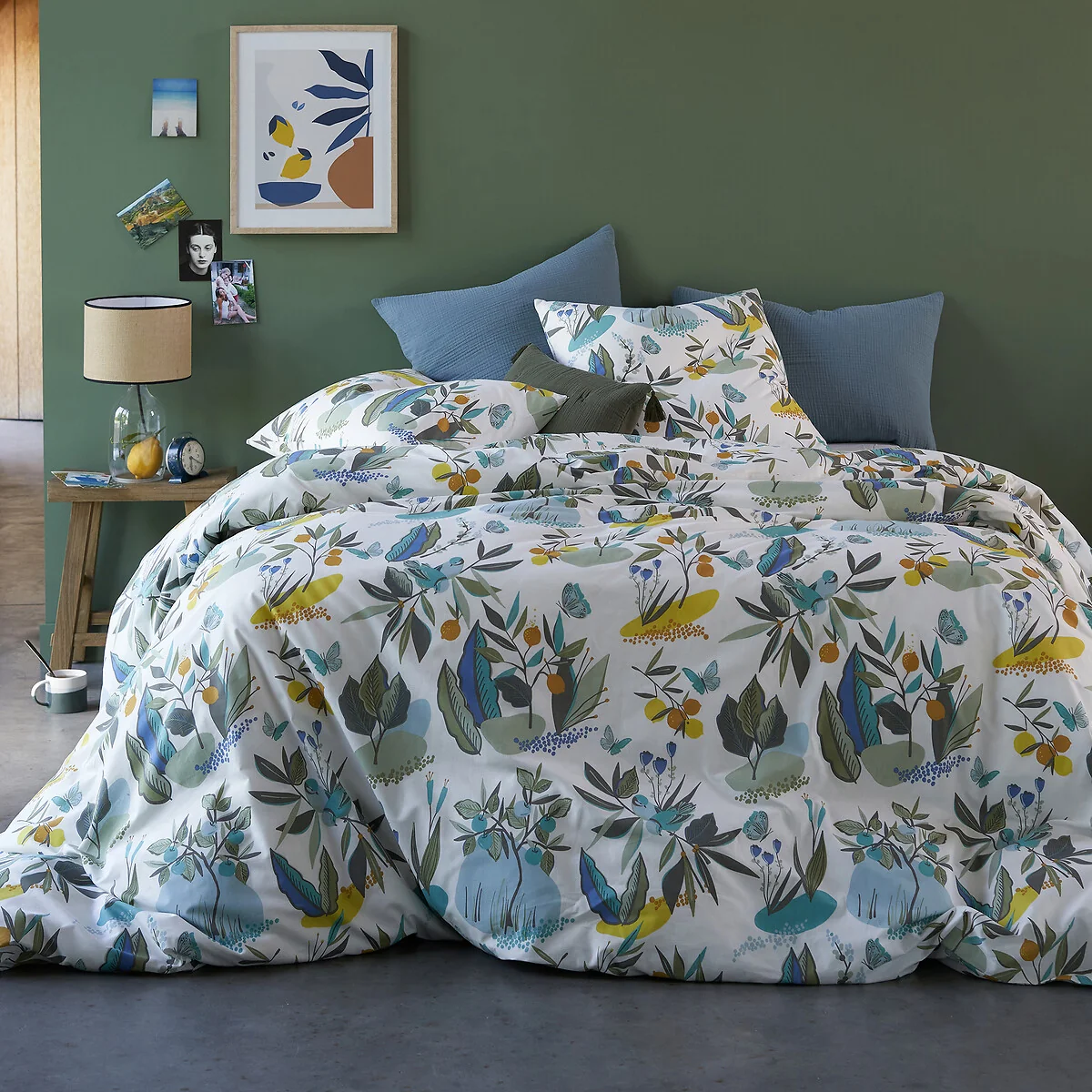 Gardane Floral 100% Organic Cotton Duvet Cover – image 1