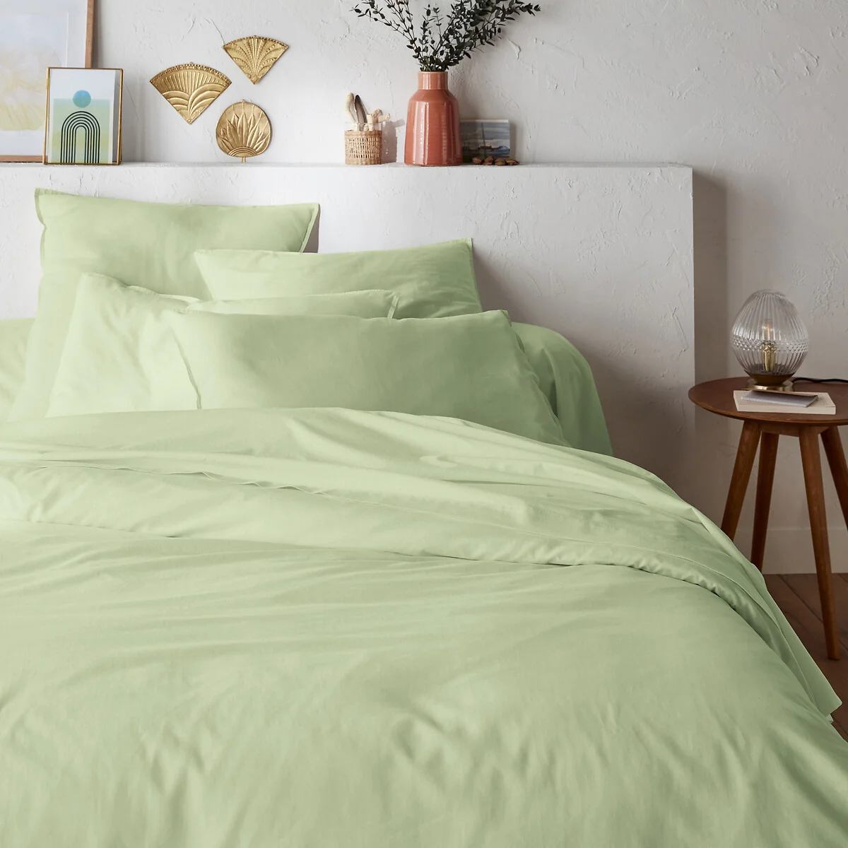 Scenario Plain 100% Washed Cotton Duvet Cover – image 1
