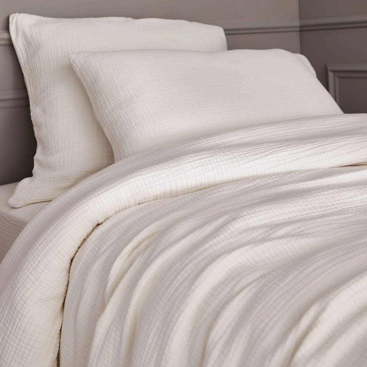 Yafa Organic Cotton Muslin 200 Thread Count Duvet Cover – image 3