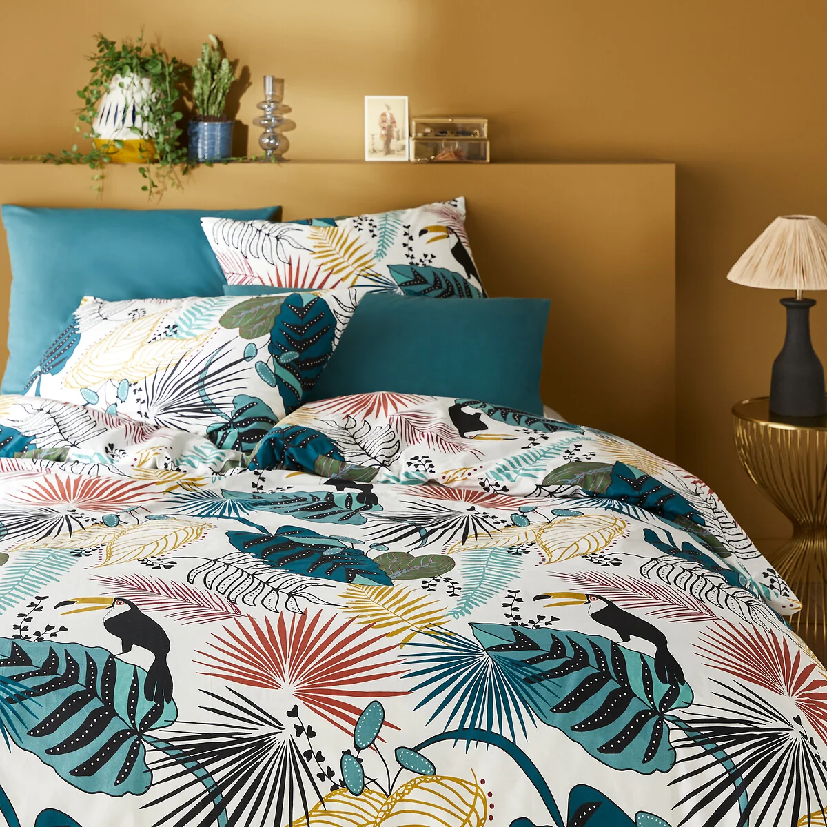 Macara Jungle 100% Cotton Percale 200 Thread Count Duvet Cover – image 1