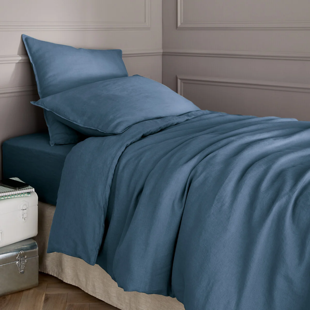 Elina 100% Washed Linen Duvet Cover – image 1