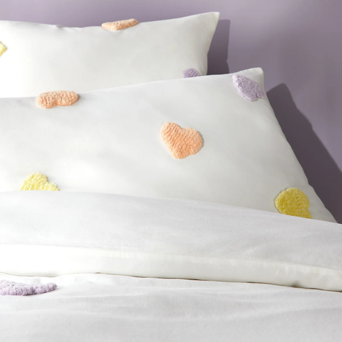 Jodie Tufted Heart 100% Cotton Duvet Cover – image 2