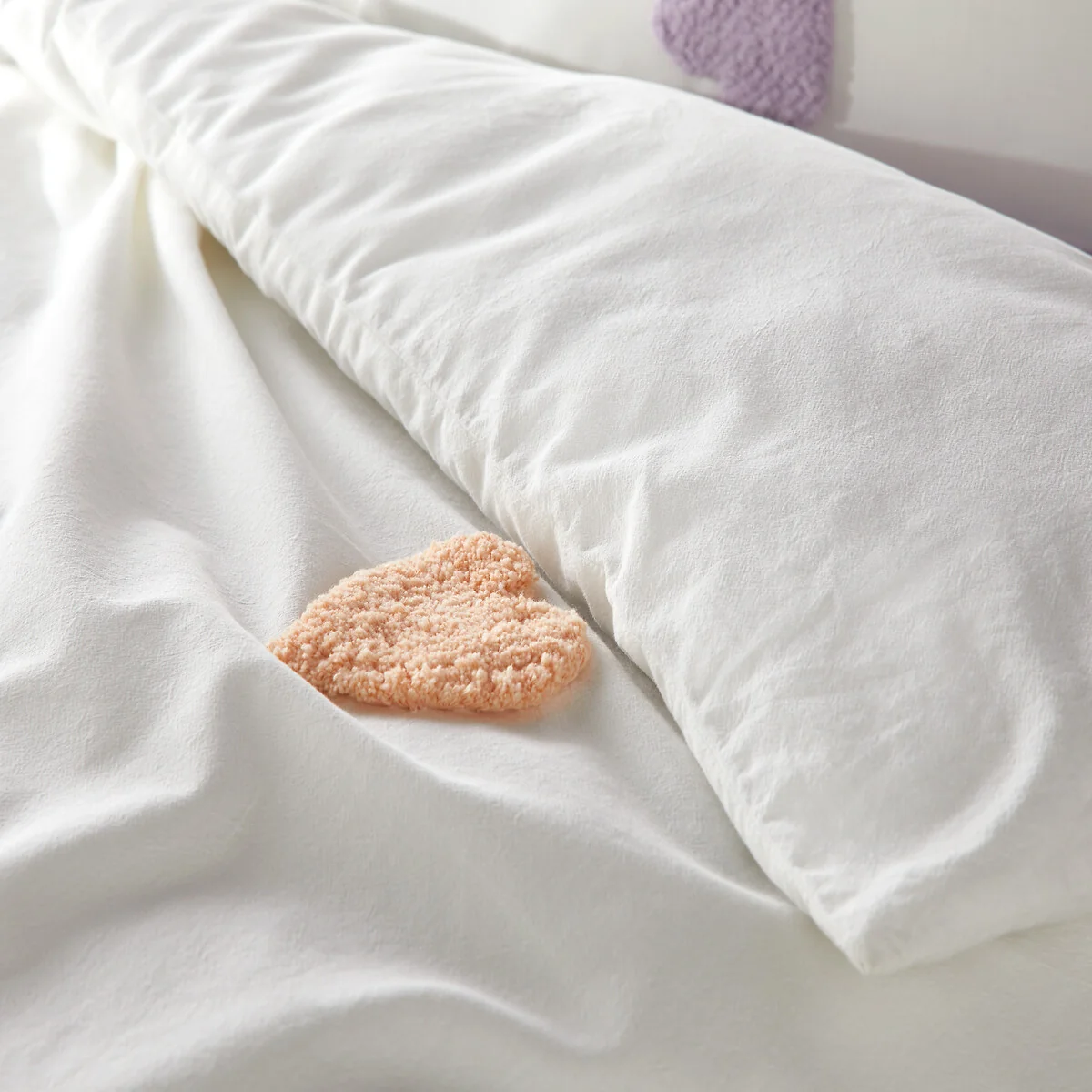 Jodie Tufted Heart 100% Cotton Duvet Cover – image 3