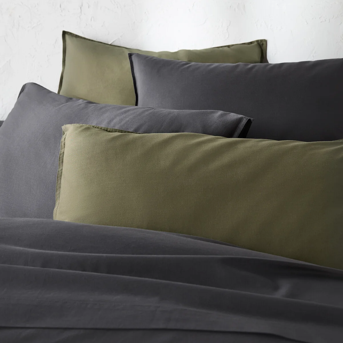 Scenario Plain 100% Washed Cotton Duvet Cover – image 2