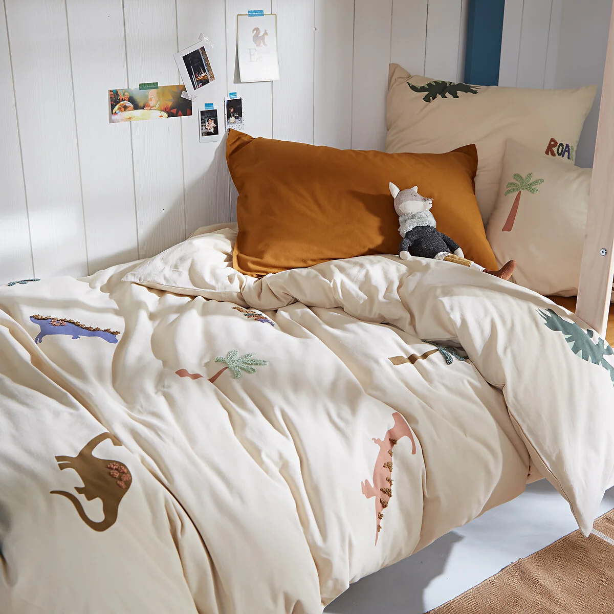 Alto Dinosaur 50% Recycled Cotton Duvet Cover – image 1