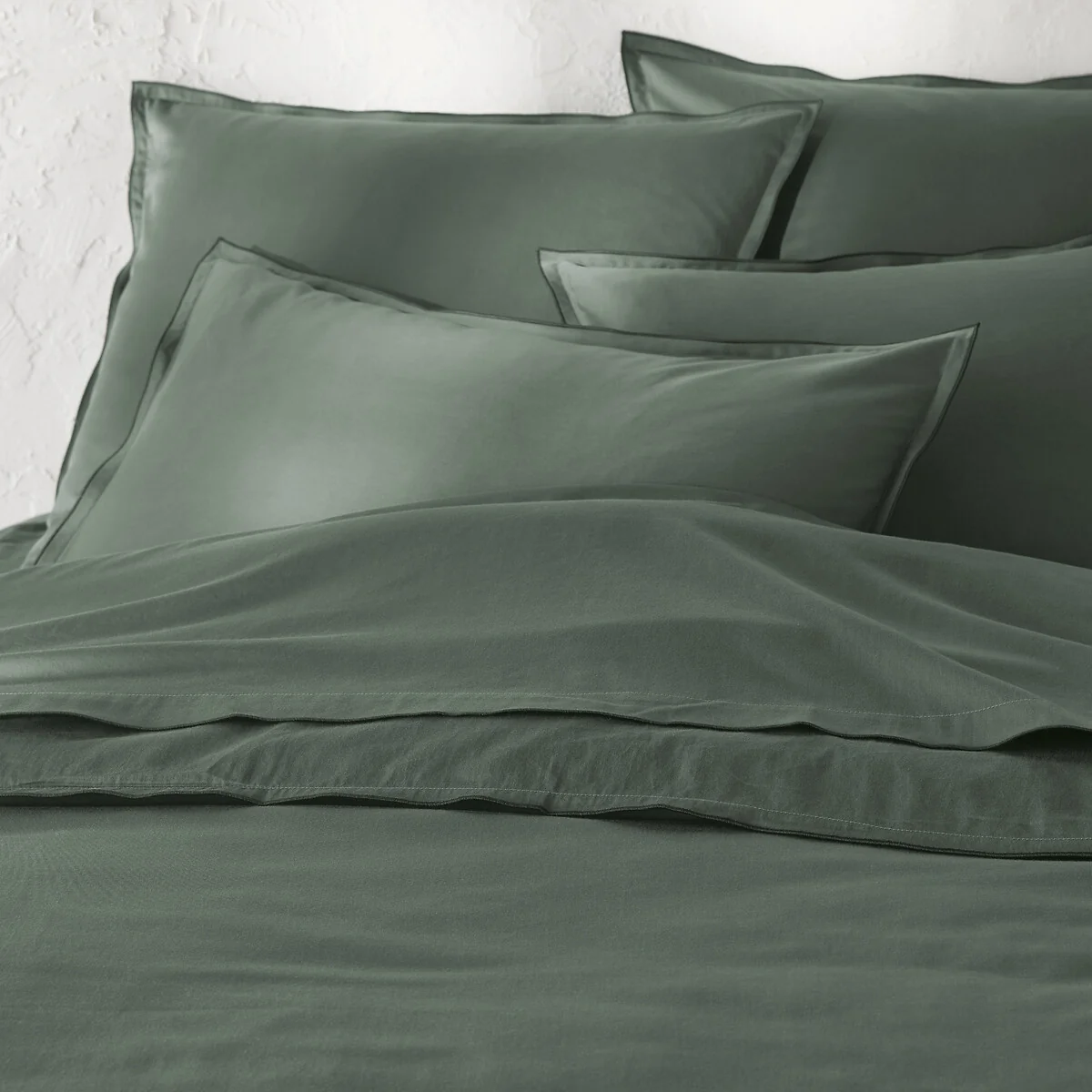 Victor Plain 100% Washed Cotton Satin 300 Thread Count Duvet Cover – image 2