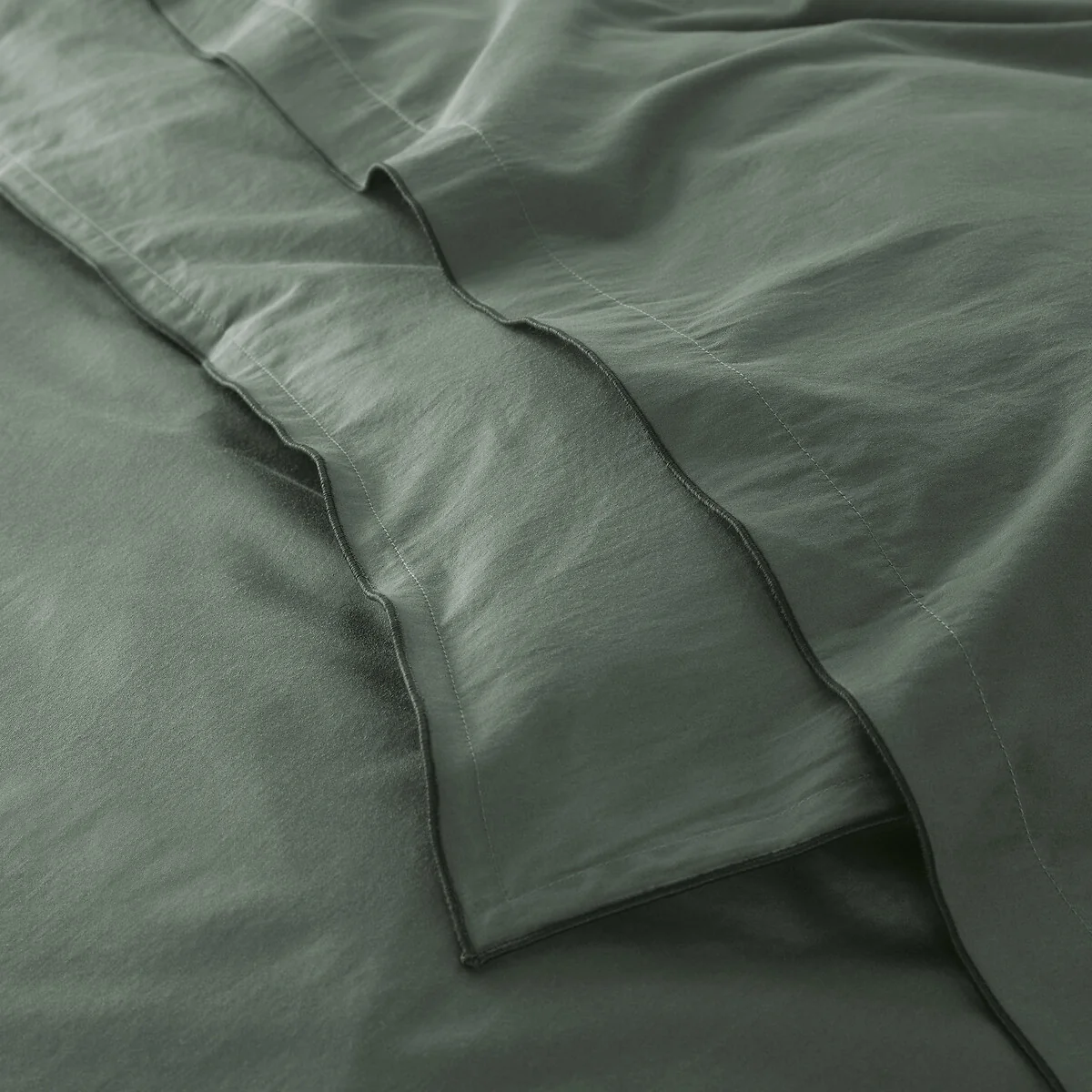 Victor Plain 100% Washed Cotton Satin 300 Thread Count Duvet Cover – image 4