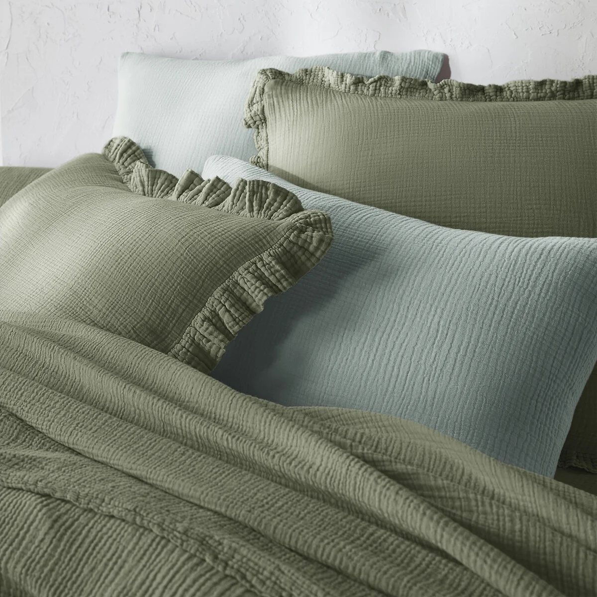 Kumla Plain 100% Cotton Muslin Duvet Cover – image 2