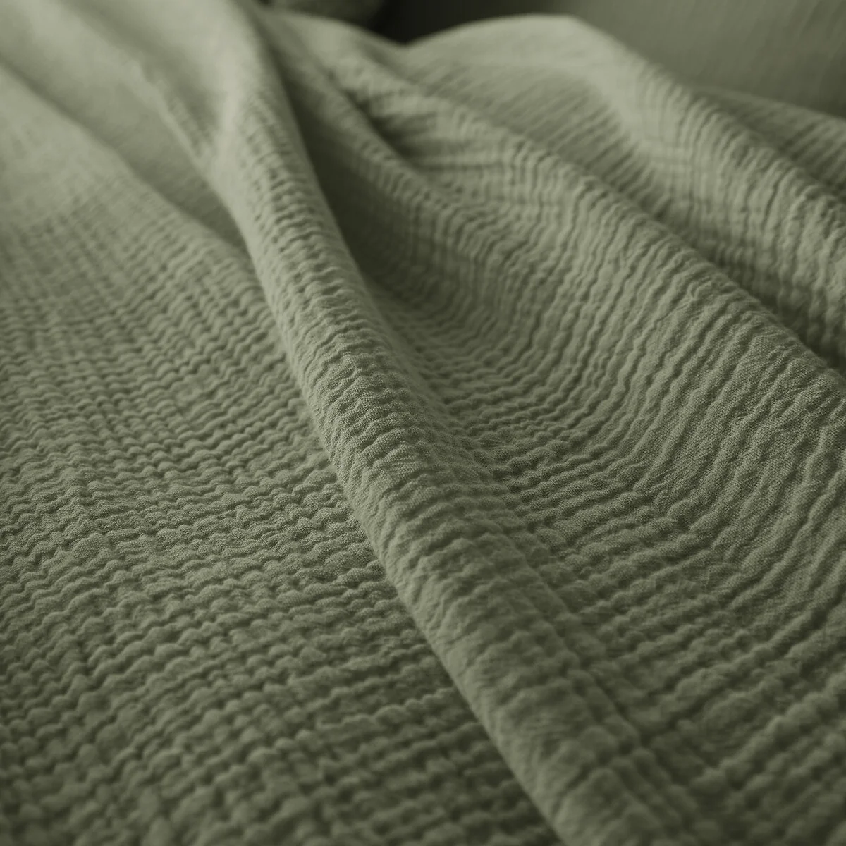 Kumla Plain 100% Cotton Muslin Duvet Cover – image 4