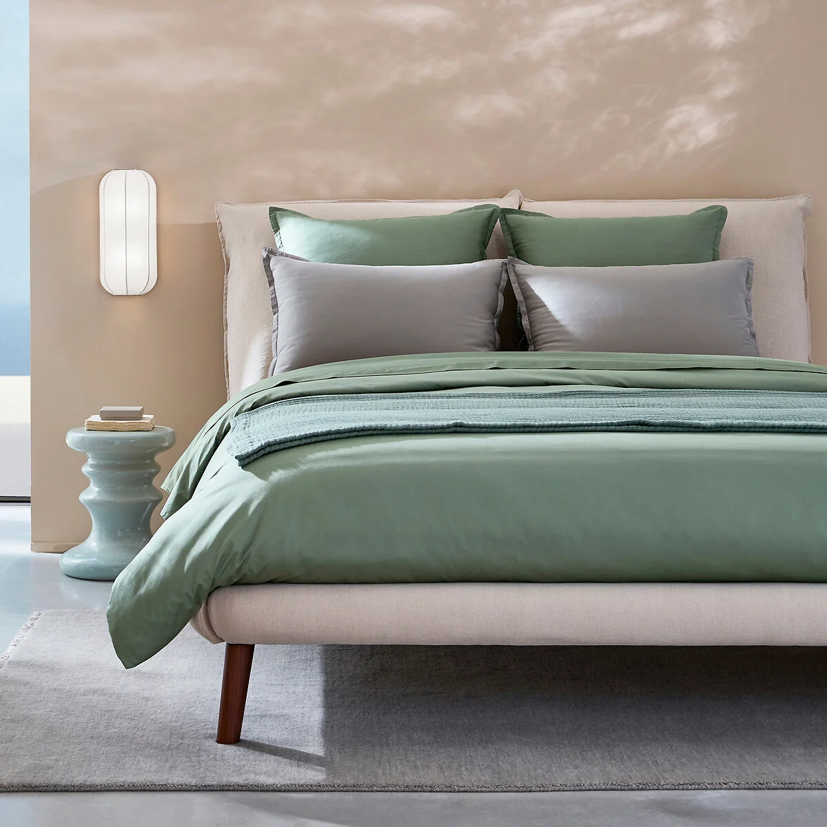 Saria Washed Cotton Sateen Duvet Cover – image 2