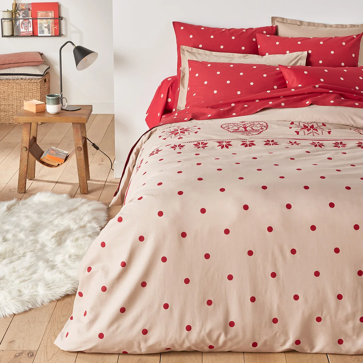 Edelweiss Polka Dot 100% Cotton Duvet Cover – image 1