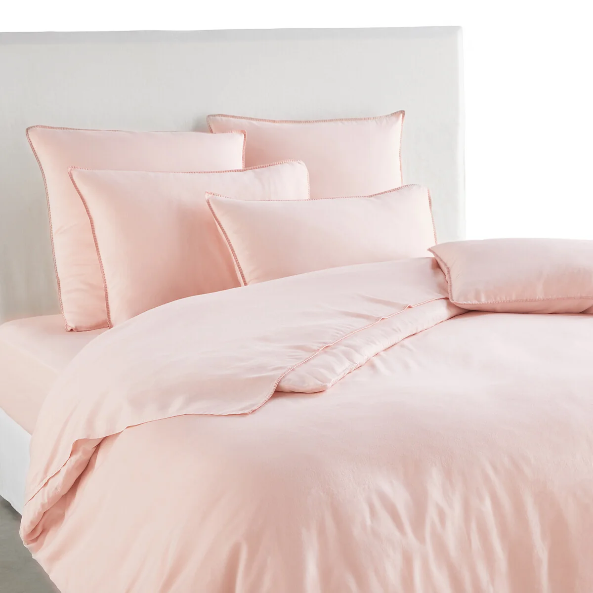Satina Plain Organic Cotton Satin Lyocell 250 Thread Count Duvet Cover – image 1