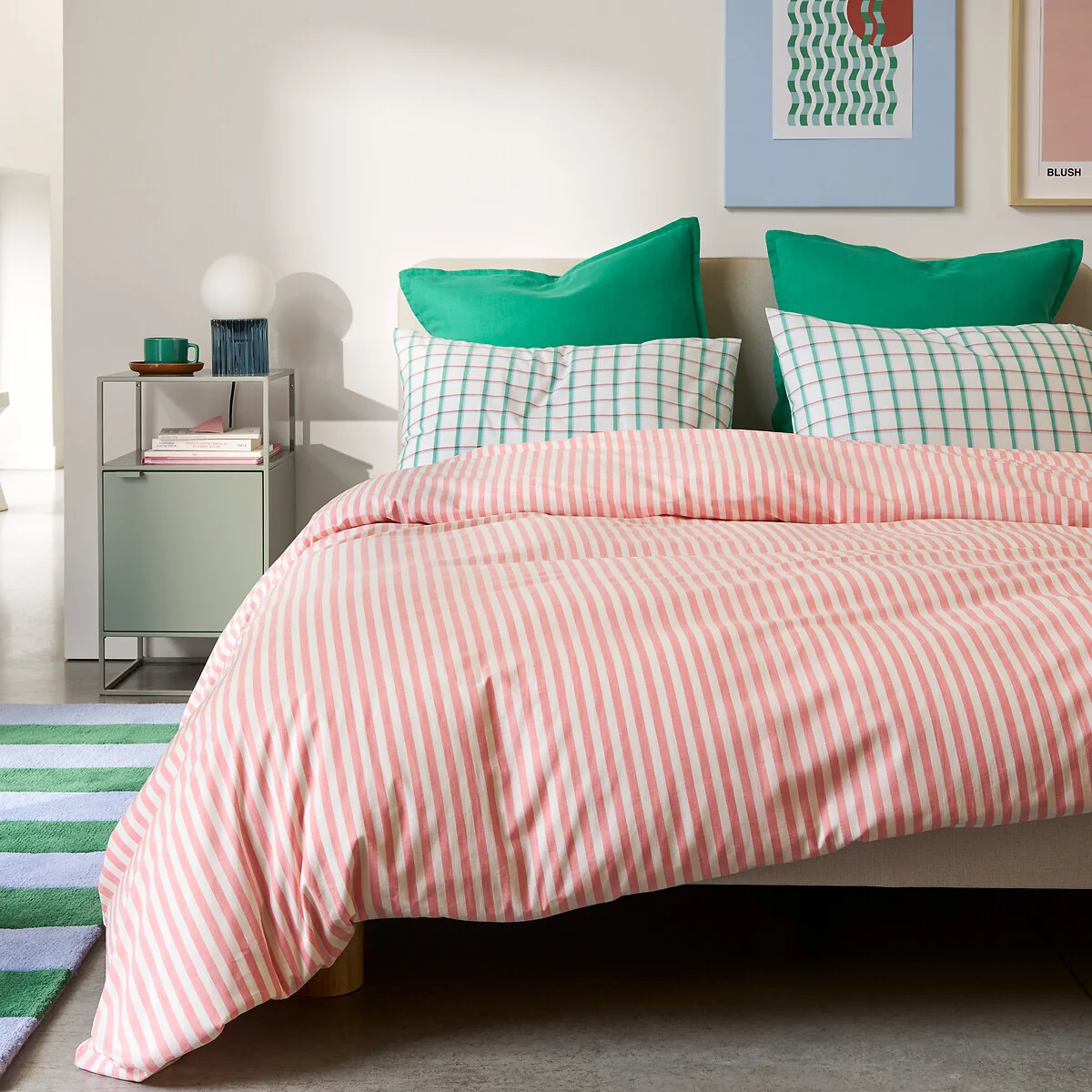 Soizic Coral Cotton Duvet Cover – image 2