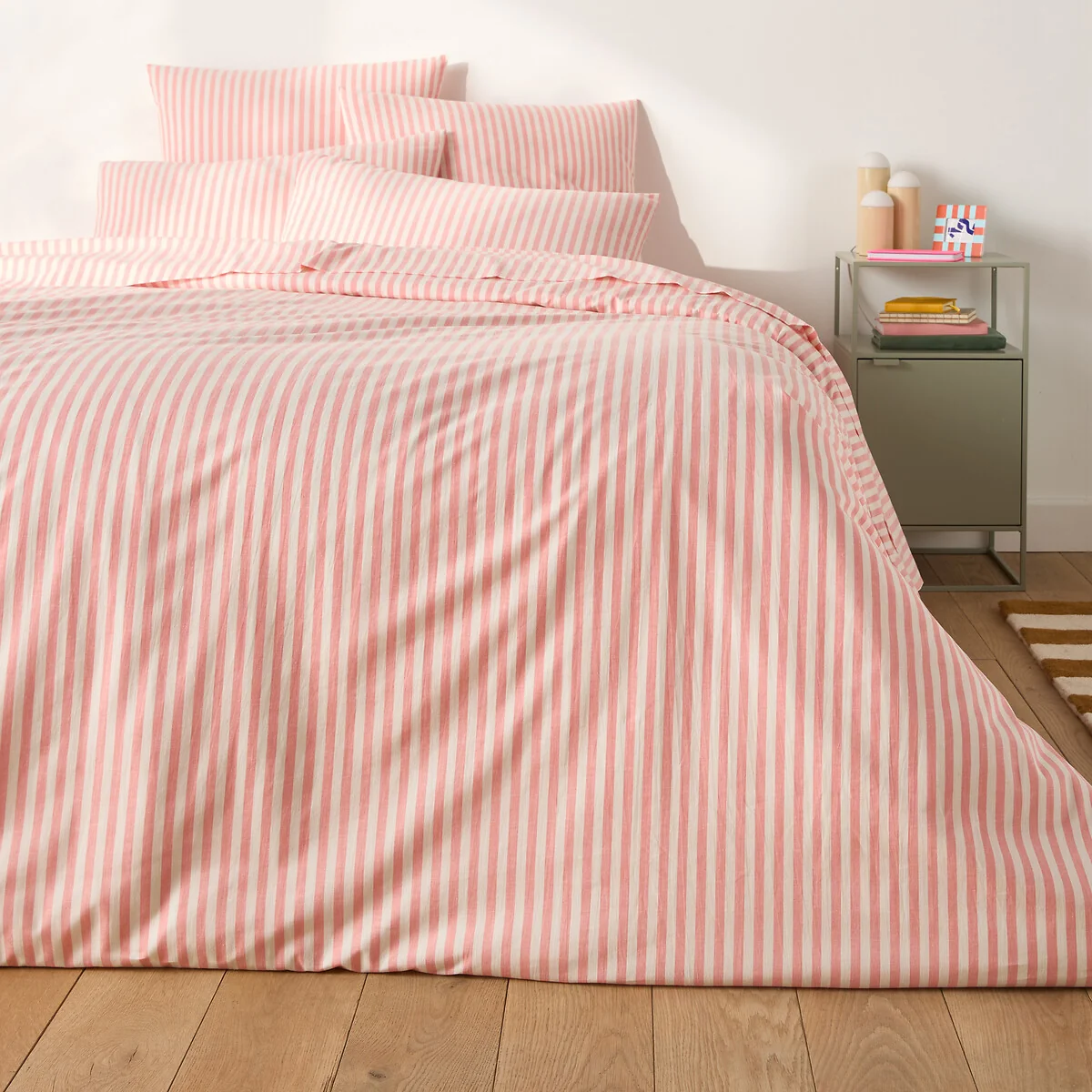 Soizic Coral Cotton Duvet Cover – image 3