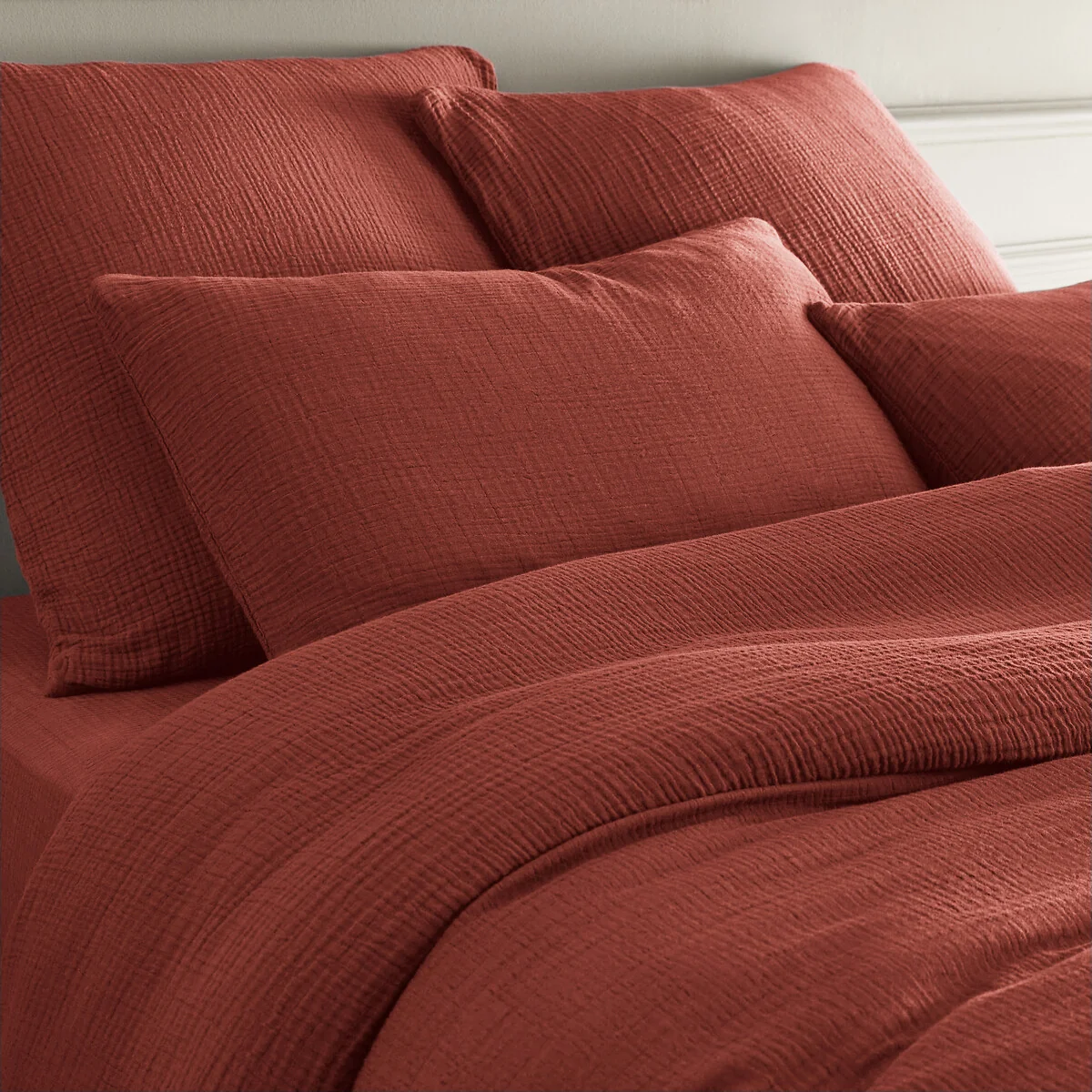 Yafa Organic Cotton Muslin Duvet Cover – image 3