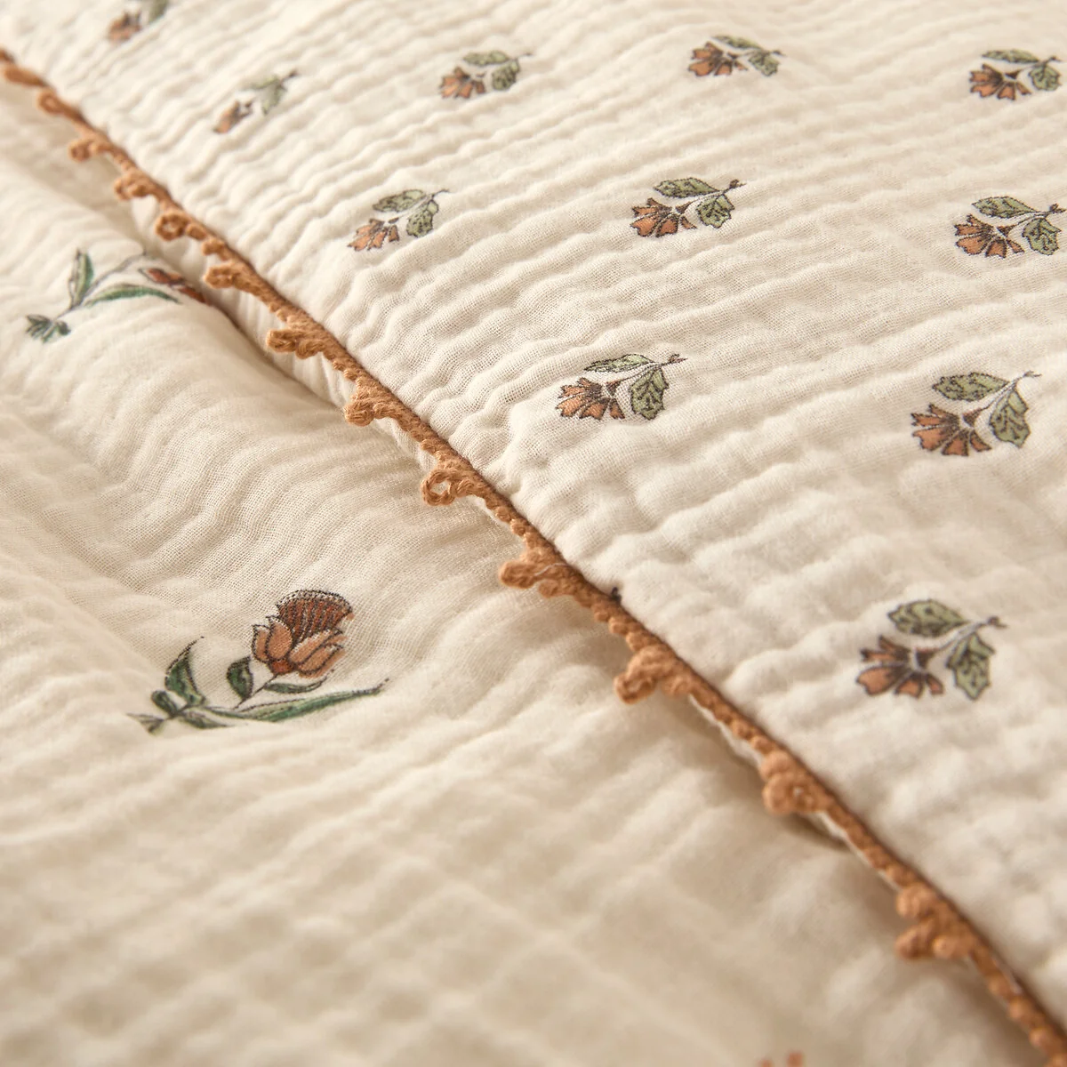 Emeline Floral 100% Cotton Muslin Duvet Cover – image 7