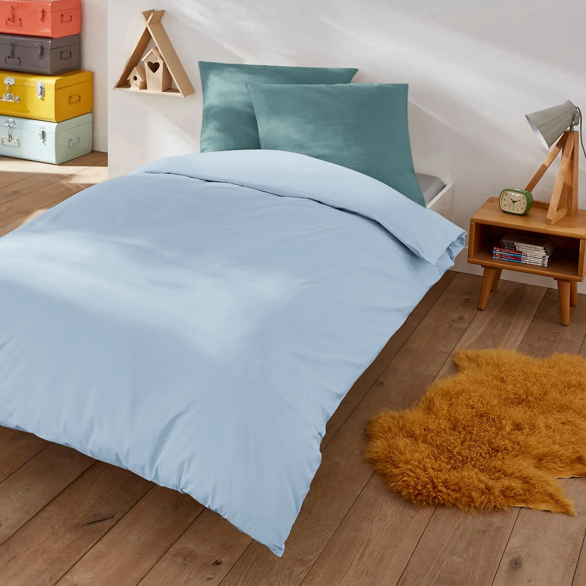 Scenario Plain Polycotton Duvet Cover – image 1