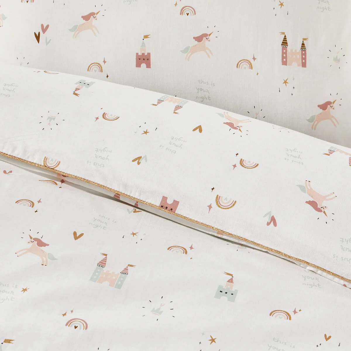 Unicorn Castle 100% Cotton Duvet Cover – image 3