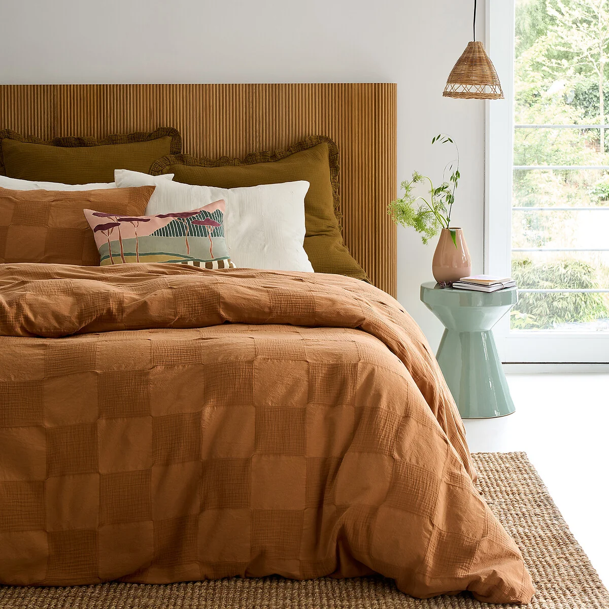 Agathe Checkerboard 100% Cotton Duvet Cover – image 2