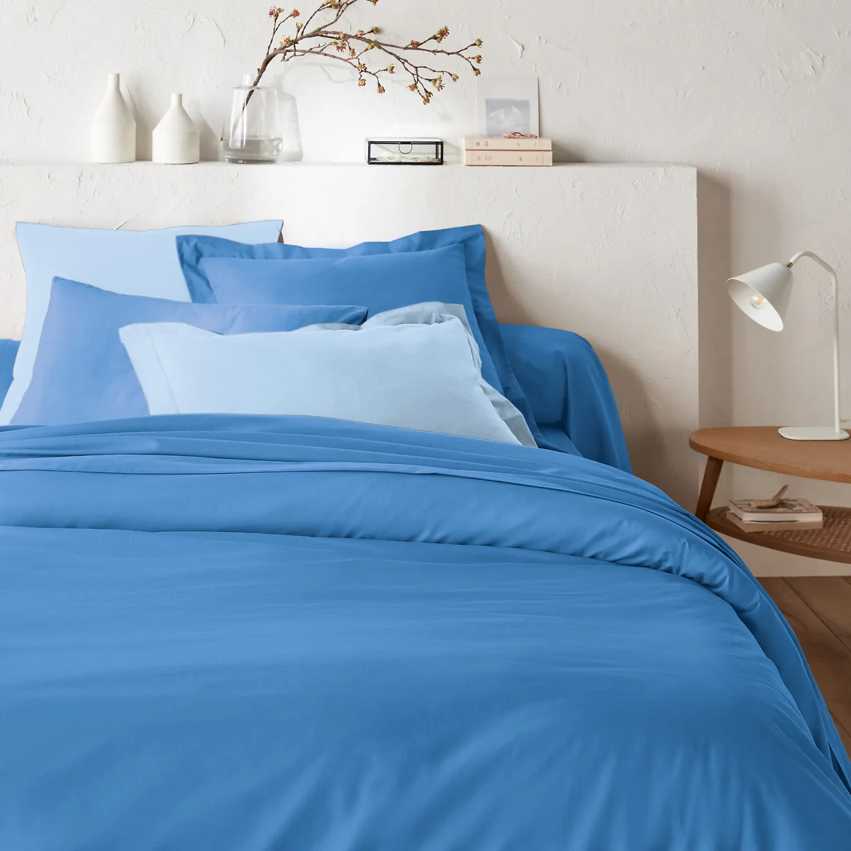 Scénario Plain 100% Cotton Zipped Duvet Cover – image 1