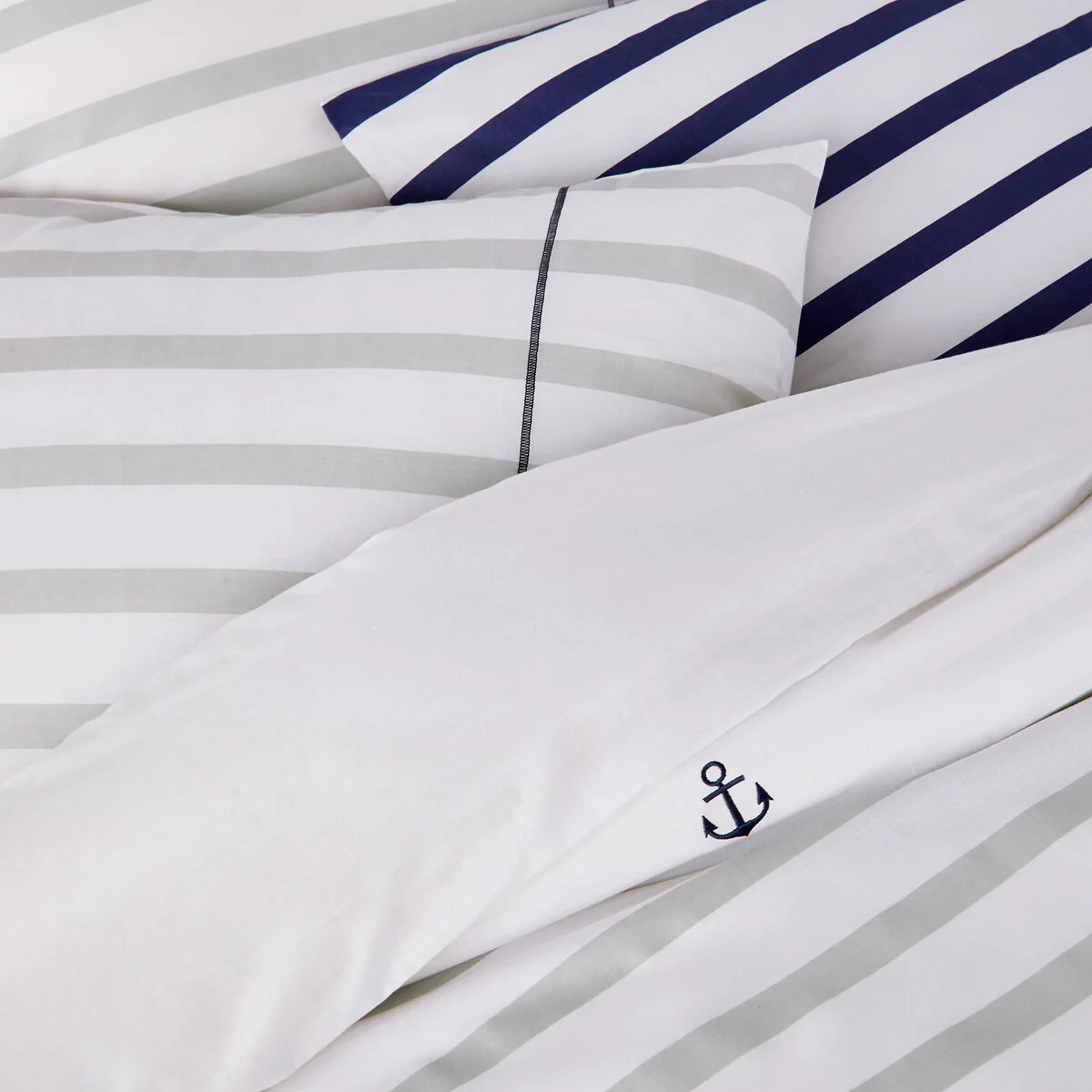 Malo Striped 100% Cotton Duvet Cover – image 2