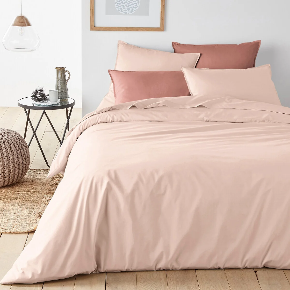 Scenario Plain 100% Organic Cotton Percale 200 Thread Count Duvet Cover – image 1