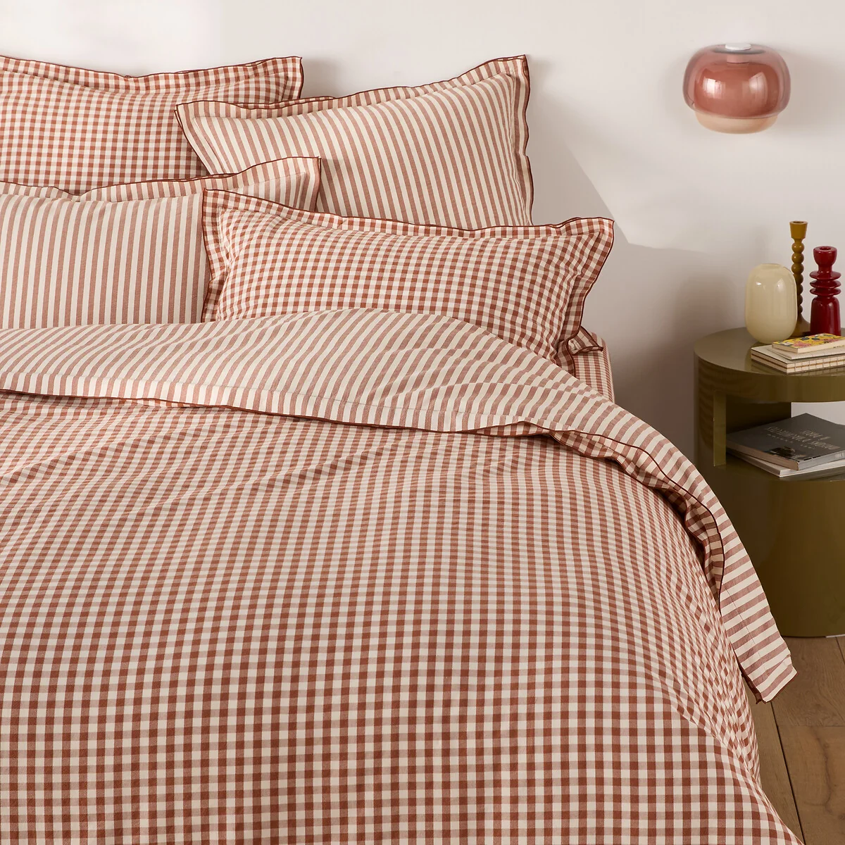 Cottage Checked 100% Cotton Seersucker Duvet Cover – image 2