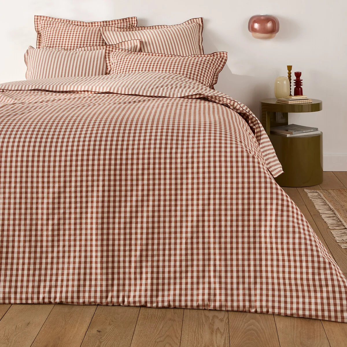 Cottage Checked 100% Cotton Seersucker Duvet Cover – image 4