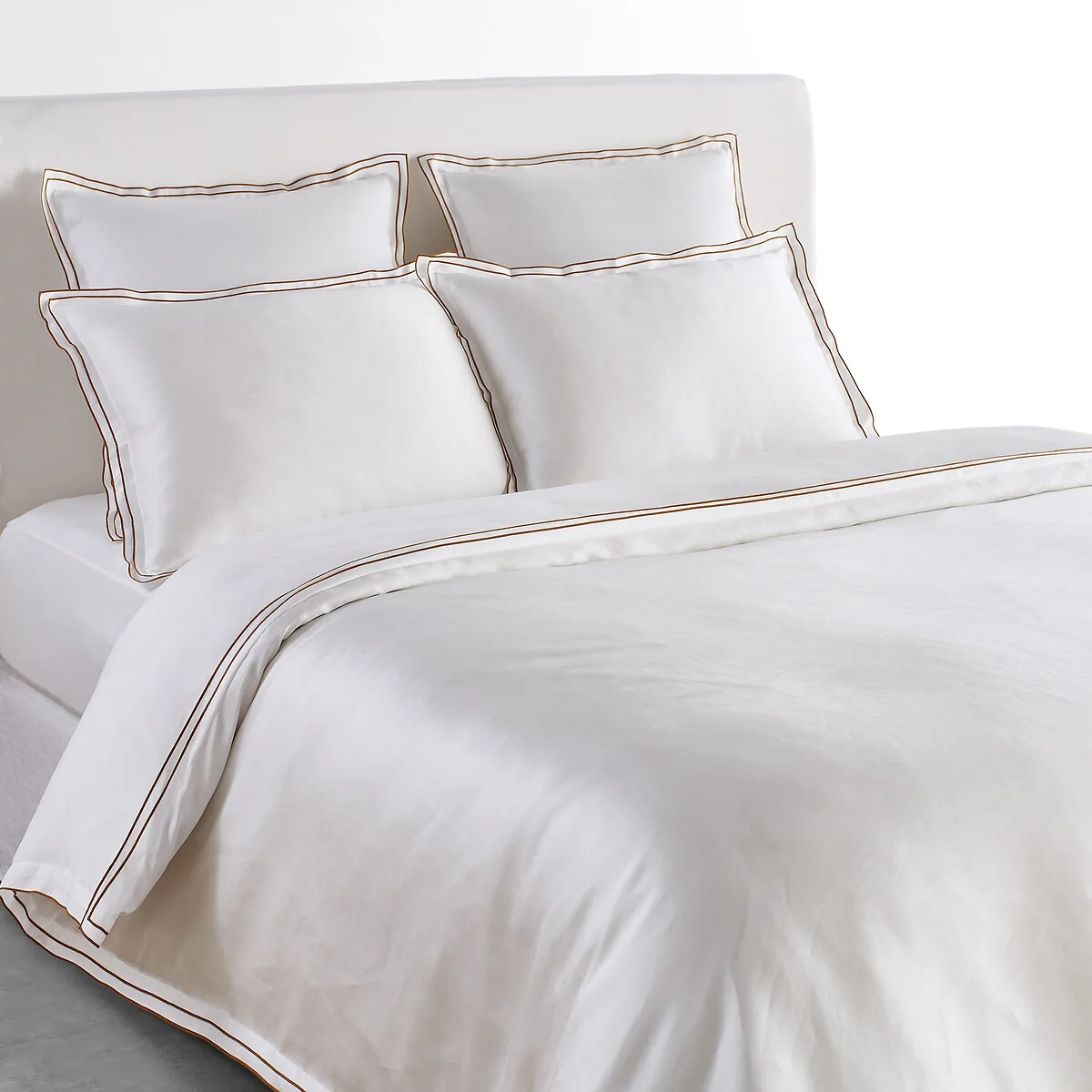 Tucci 100% Organic Cotton Satin 300 Thread Count Duvet Cover – image 1