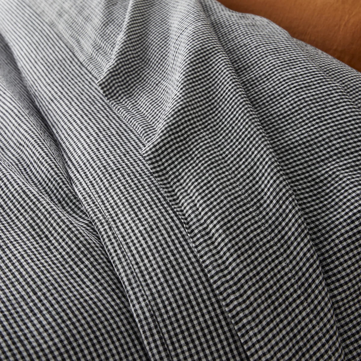 Linot Gingham 100% Washed Linen Duvet Cover – image 5