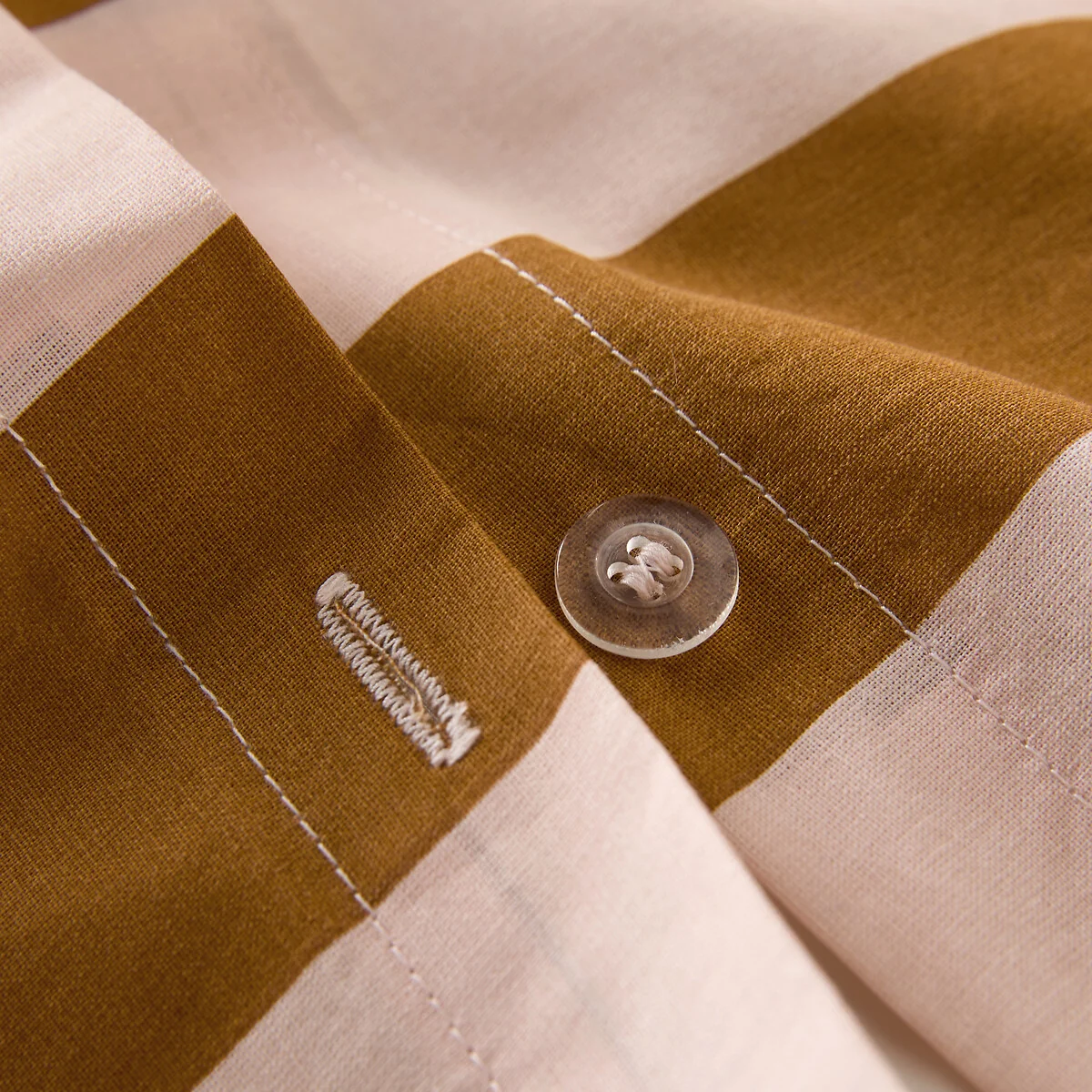 Tabaka Caramel Geometric Print 50% Recycled Cotton Duvet Cover – image 6