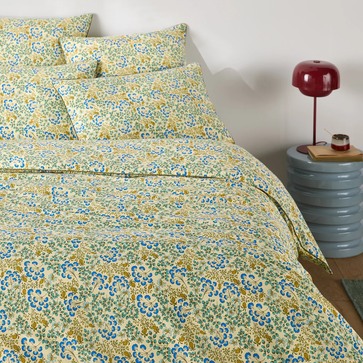 Hanoi Floral Print Washed Cotton Duvet Cover – image 3