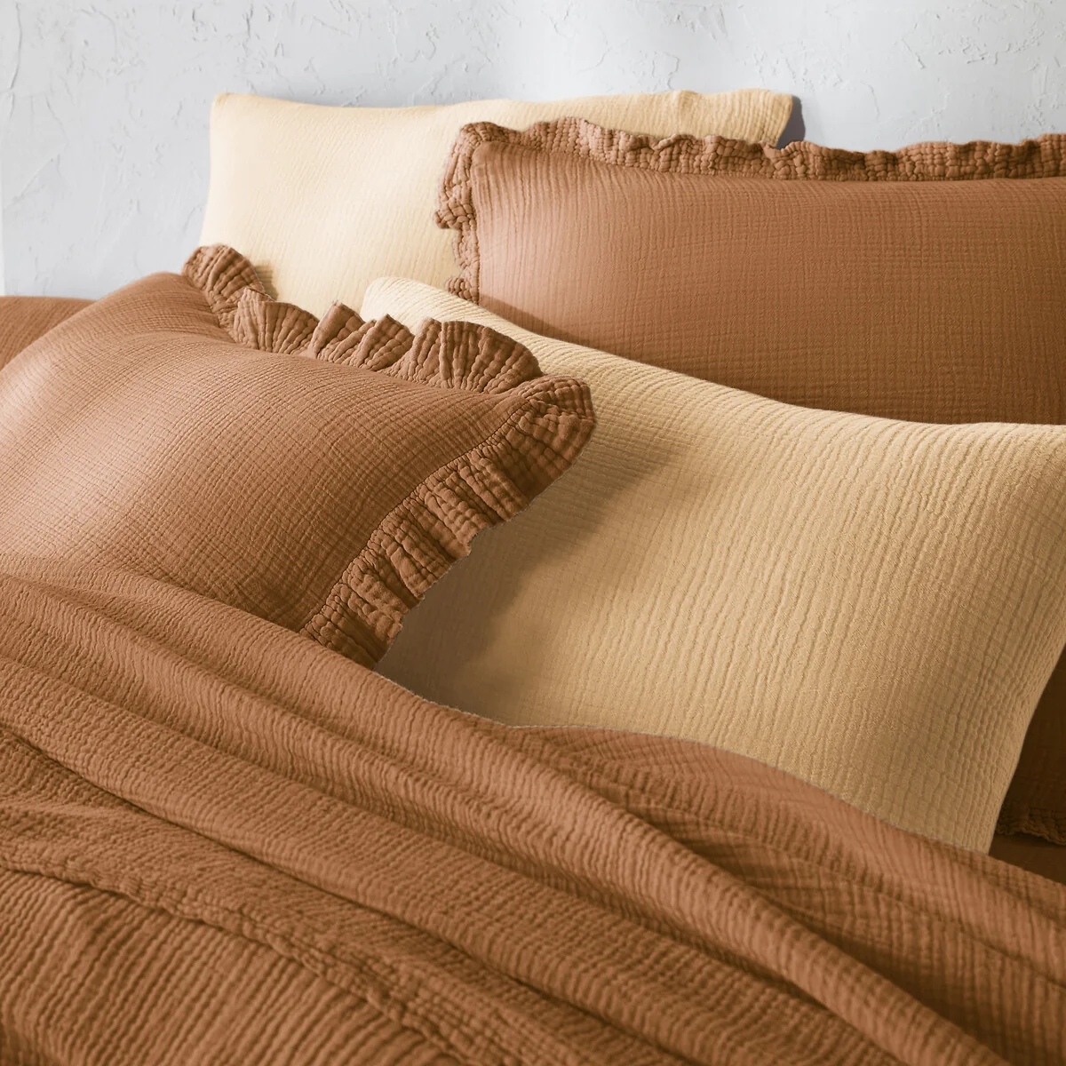 Kumla Plain 100% Cotton Muslin Duvet Cover – image 2