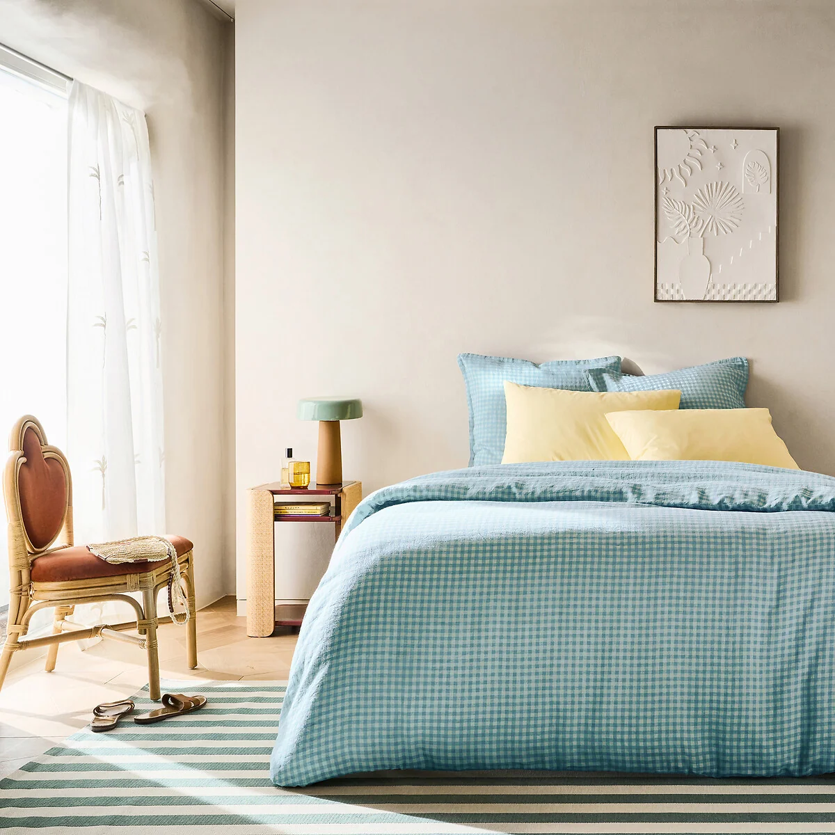 Acélie Blue Washed Linen Duvet Cover – image 2